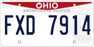 OH license plate FXD7914