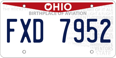 OH license plate FXD7952