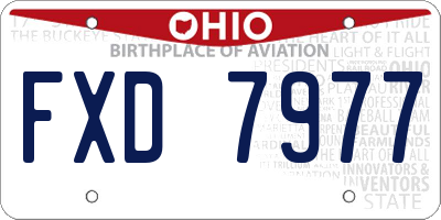 OH license plate FXD7977