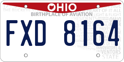 OH license plate FXD8164