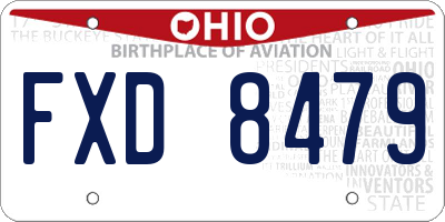 OH license plate FXD8479
