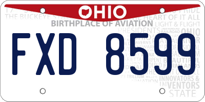 OH license plate FXD8599