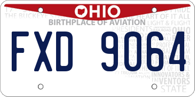 OH license plate FXD9064
