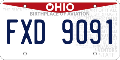 OH license plate FXD9091