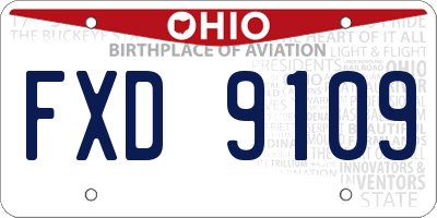 OH license plate FXD9109