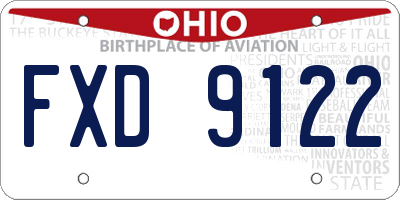 OH license plate FXD9122