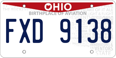 OH license plate FXD9138