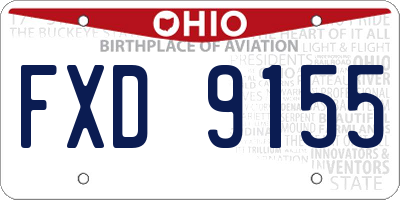 OH license plate FXD9155