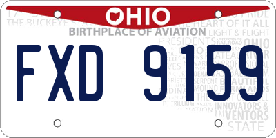 OH license plate FXD9159