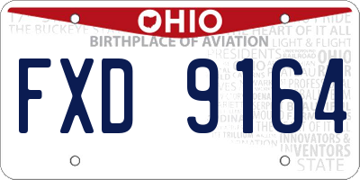 OH license plate FXD9164