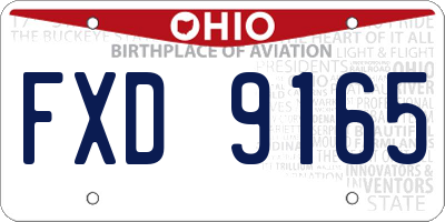 OH license plate FXD9165