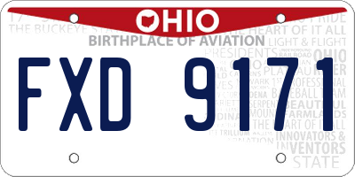 OH license plate FXD9171