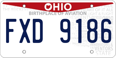 OH license plate FXD9186