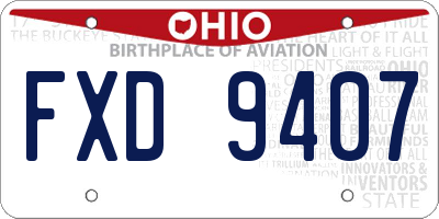 OH license plate FXD9407