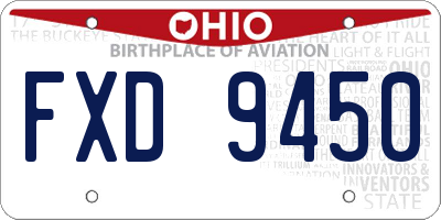OH license plate FXD9450
