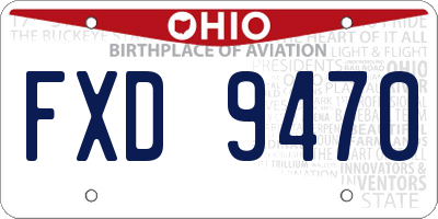 OH license plate FXD9470