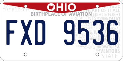 OH license plate FXD9536