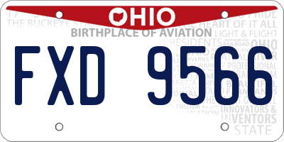 OH license plate FXD9566