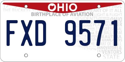 OH license plate FXD9571