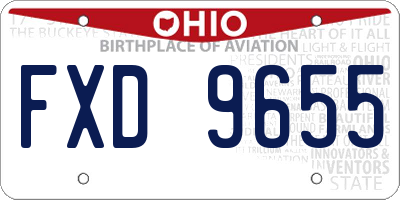 OH license plate FXD9655