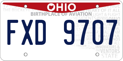 OH license plate FXD9707