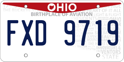OH license plate FXD9719