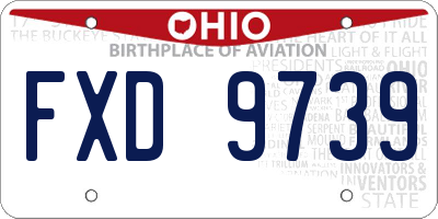 OH license plate FXD9739