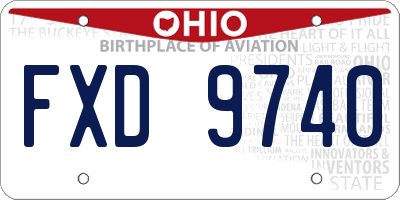 OH license plate FXD9740
