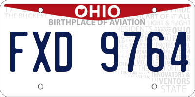 OH license plate FXD9764