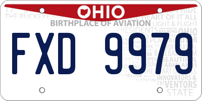 OH license plate FXD9979