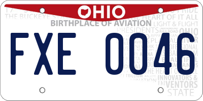 OH license plate FXE0046