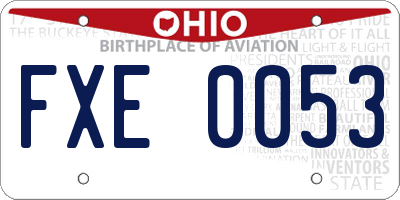 OH license plate FXE0053