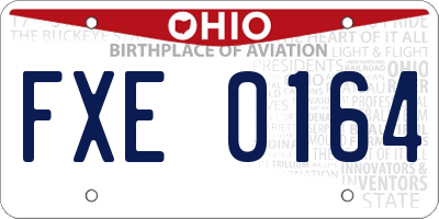 OH license plate FXE0164