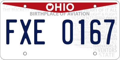 OH license plate FXE0167