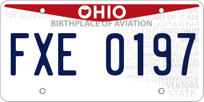 OH license plate FXE0197