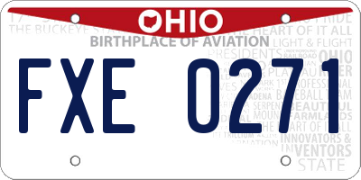 OH license plate FXE0271