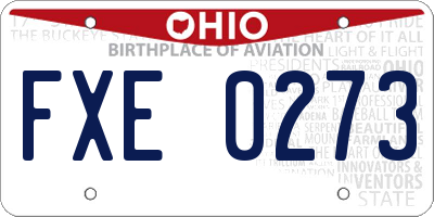OH license plate FXE0273