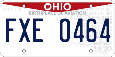 OH license plate FXE0464