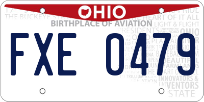 OH license plate FXE0479