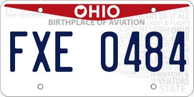 OH license plate FXE0484