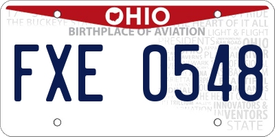 OH license plate FXE0548
