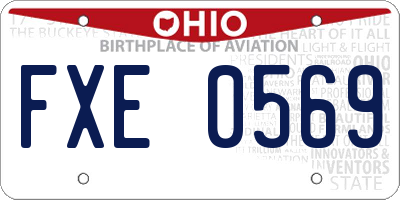 OH license plate FXE0569