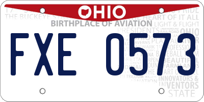OH license plate FXE0573