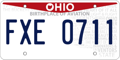 OH license plate FXE0711