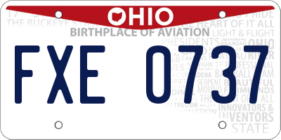 OH license plate FXE0737