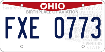 OH license plate FXE0773