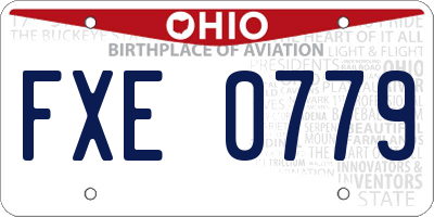 OH license plate FXE0779