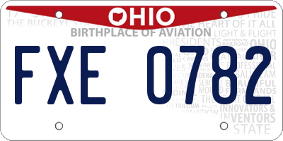 OH license plate FXE0782