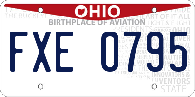 OH license plate FXE0795