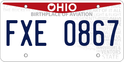 OH license plate FXE0867